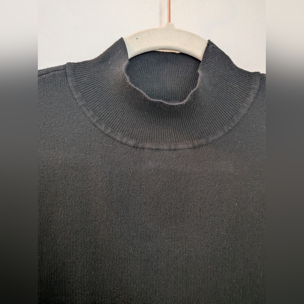 Hobbs London Black Mock Neck Sweater - Size L - Picture 5 of 12